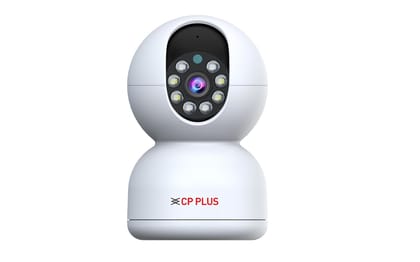 CP PLUS EZ-P51 5MP Resolution Smart Wi-fi CCTV Camera, 360° View, IR Distance 20Mtr- White