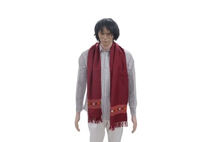 SARAS Aajeevika, Handwoven | Muffler | SHG Product | Himachal Pradesh | Winter & Outdoor |Warm & Stylish | Maroon