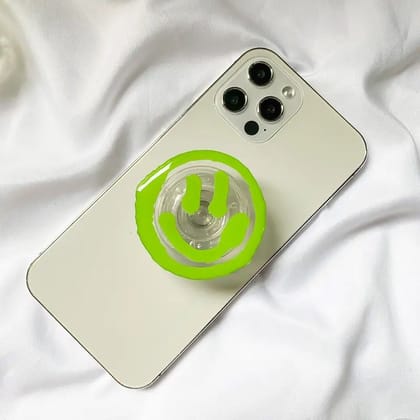 Smiley Art Pop Socket-Green