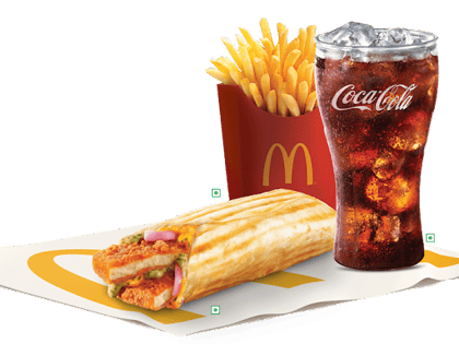 LEVM Paneer Kebab Roll __ Large Coke ®,Complimentary Ketchup,Complimentary Ketchup