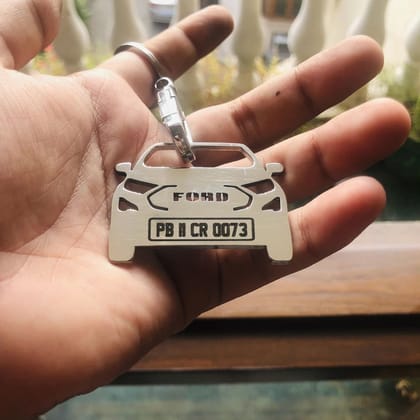 Personalised Number Plate Car Keychain-Ford Ecosport