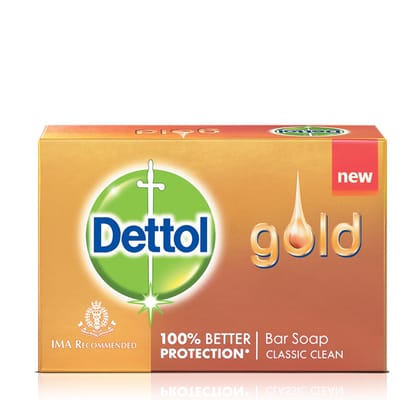 Dettol Gold Bar Classic Clean Soap, 75G(Savers Retail)