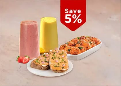 Combo For 2 - Breakfast & Cold Beverage