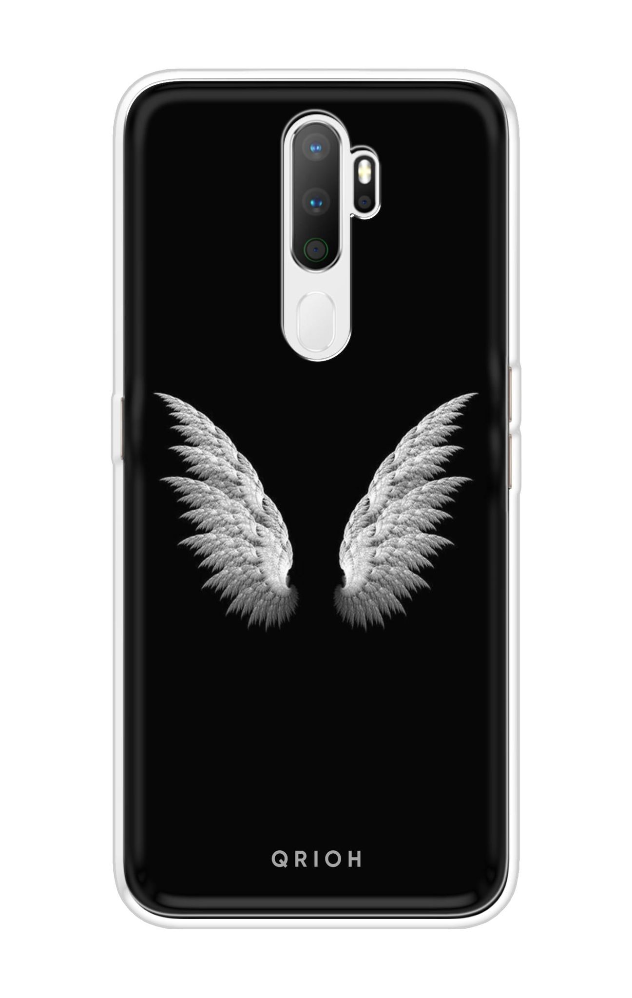 White Angel Wings Soft Cover for Oppo A5 2020