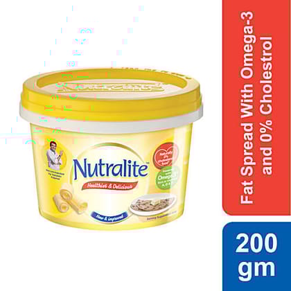 Nutralite Healthier & Delicious Fat Spread, 200 g Microwaveable Tub