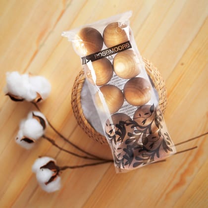 Rosemoore Egyptian Cotton Scented Wooden Balls Pack of 10