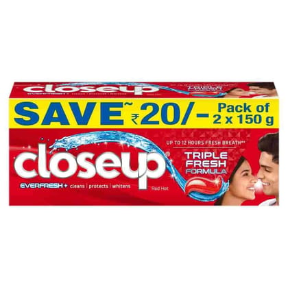Closeup Close Up Everfresh Red Hot Gel Toothpaste, 300 G(Savers Retail)