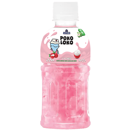 Sapphire Poko Loko Lychee Flavoured Juice Drink With Nata De Coco, 300 Ml