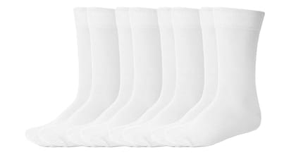 HAYBERG Kids Calf High Socks, 4 Pairs for Boys and Girls, Cotton