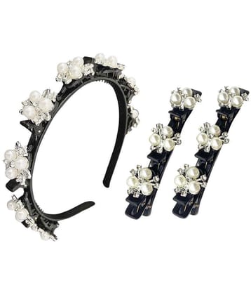 LYKAA Black Girls Head Band ( Pack of 3 ) - Black