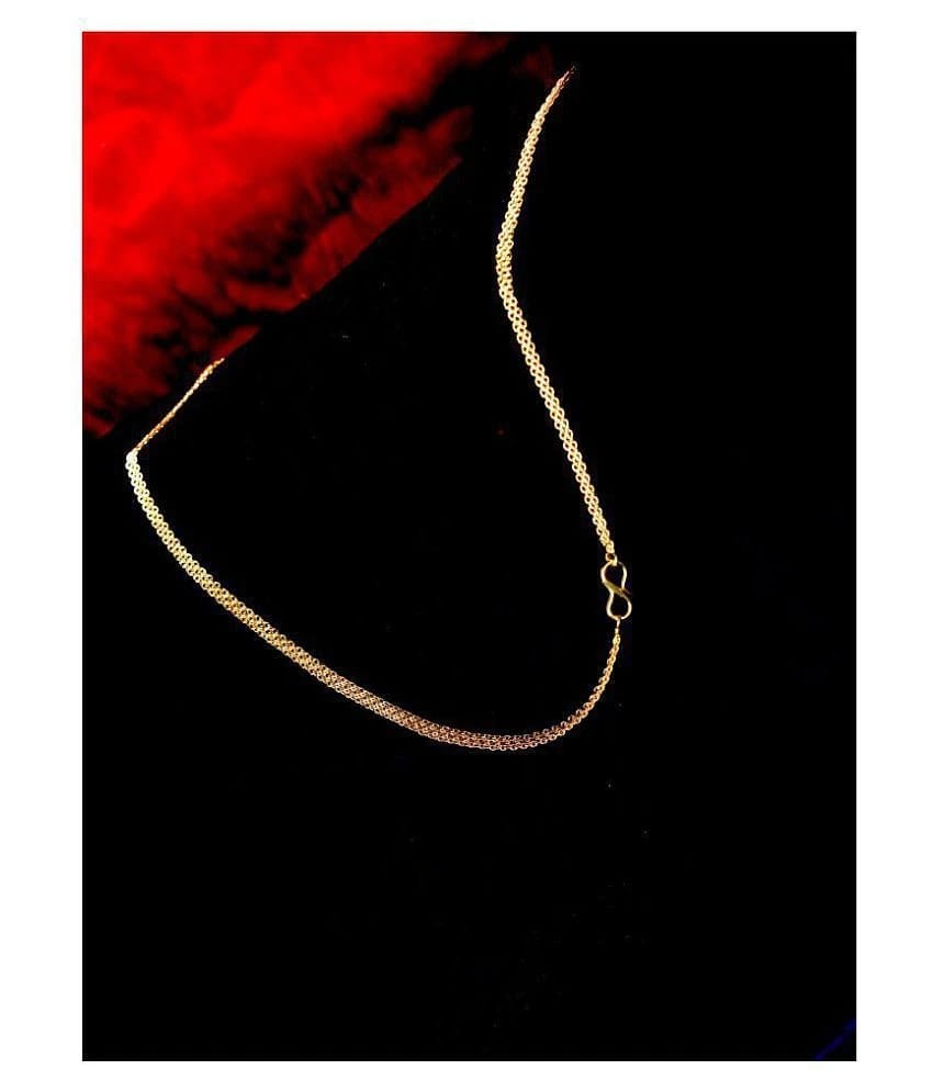 Shankhraj Mall Gold Plated Mens Women Necklace Chain-10057 - Golden