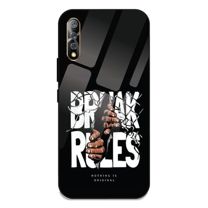 Break Rules - Glass Case For Vivo Models-Vivo S1