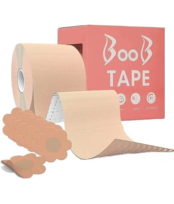 Breast Shaper & Lifter Boob Tape with 10 Nipple Pasties for Women Push Up & Lifting Breast Tape Breast Lift Bra Tape for Breast Lift Double Sided Sticky Body Tape - None