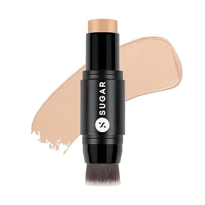 SUGAR Cosmetics - Ace Of Face - Foundation Stick - 35 Frappe (Medium Foundation with Neutral Undertone) - Waterproof, Full Coverage Foundation for Women with Inbuilt Brush | Mini - 7 g