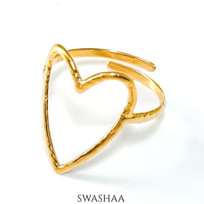 Susana Heart 18K Gold Plated Ring