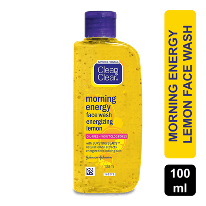 Clean & Clear Morning Energy Lemon Face Wash, 100 ml Bottle