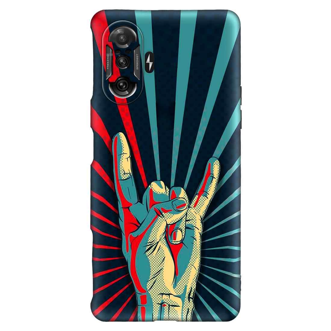 Hand in Rock POCO F3 GT Premium Embossed Mobile cover
