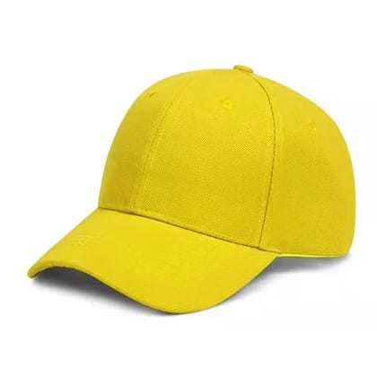 Pure Color Men's And Women's Leisure Sun Hat-Yellow