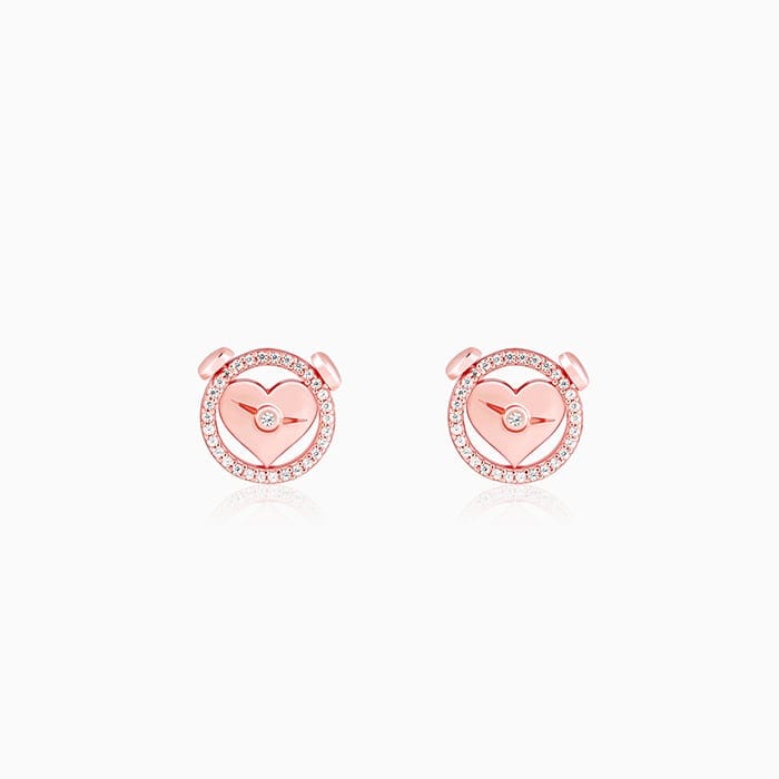 Rose Gold I Miss You Stud Earrings