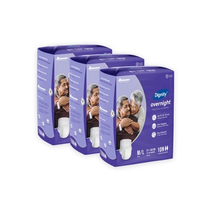 Dignity Overnight Pull Ups Adult Diapers With Comfit Mask (Pant Style) M