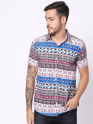 Geometric Printed Classic Casual Shirt