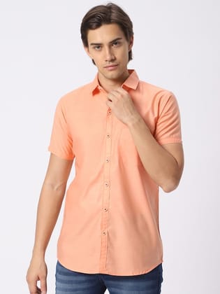 Classic Spread Collar Cotton Casual Shirt