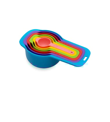 Dimazo Plastic Colorful Measuring Spoon & Measuring Cup |6 pcs Set Multi-Function Spoons Kitchen Tools Set