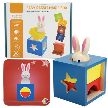 Kid Toy Baby Wooden Puzzle Block Box | Baby Rabbit Magic Box