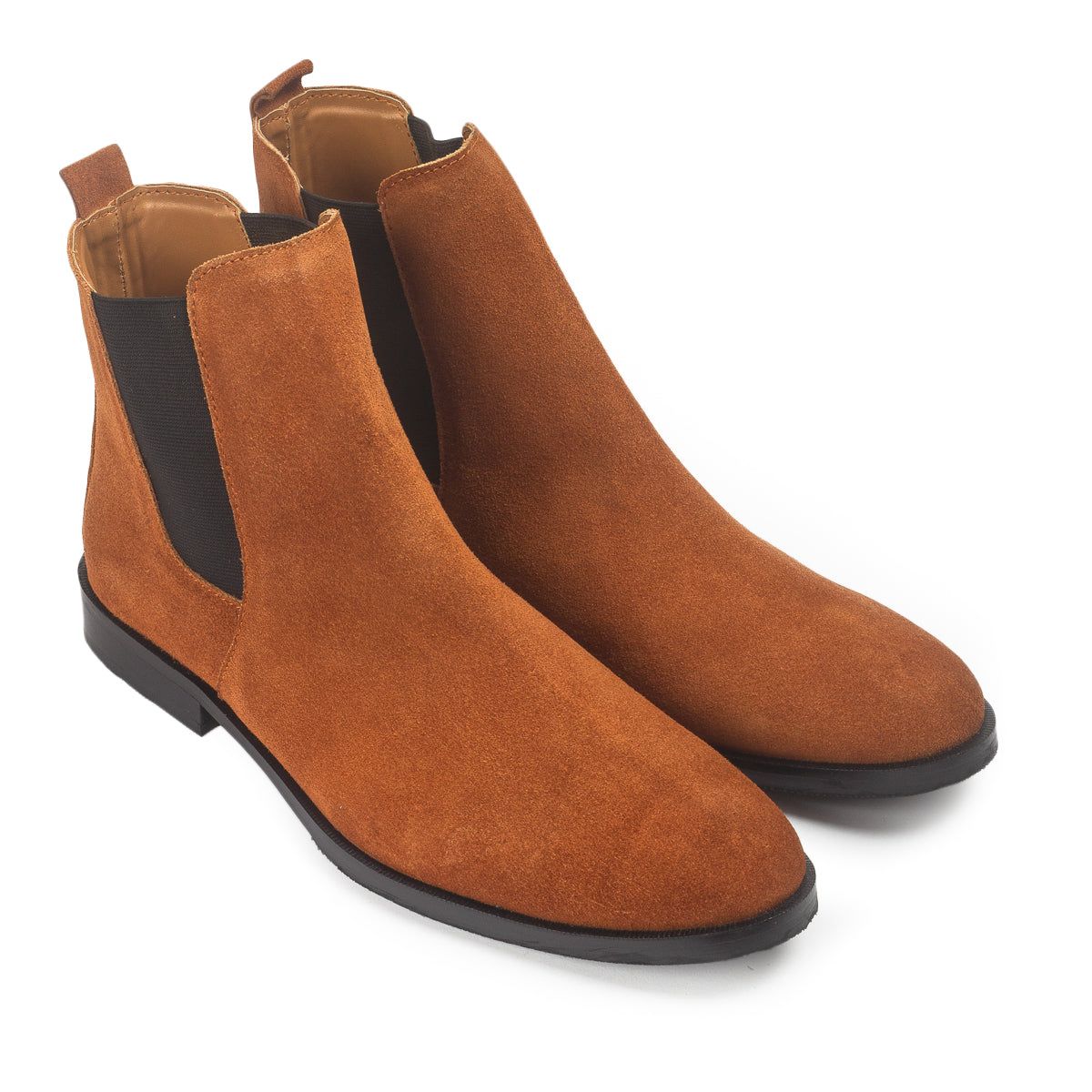 Suede-Leather Chelsea Boots (Tan)-EU 41 / UK 7 / Tan