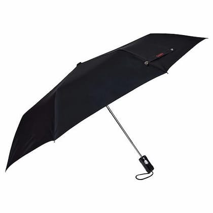 Fendo Max 3 FOLD AUTO Open 23.5 Inch Sun And RainProof Regural Umbrella For Men And Women (Black/Silver)