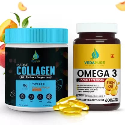 Aqua Wellness Fusion - Marine Collagen & High Strength Fish Oil Omega 3 makes your skin radiant and soft