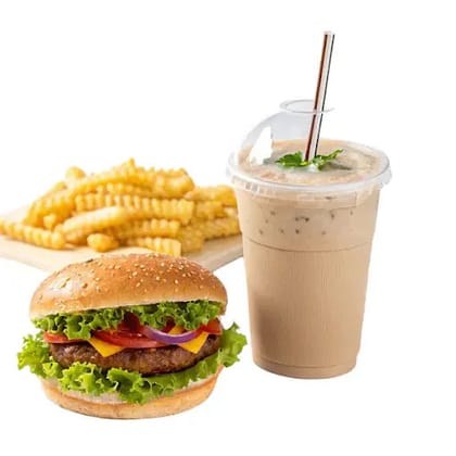 Crispy Veg Burger + Regular Fries + Cold Coffee