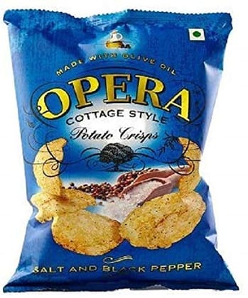 Opera Cottage Style Potato Crisps - Salt And Black Pepper, 55 gm 