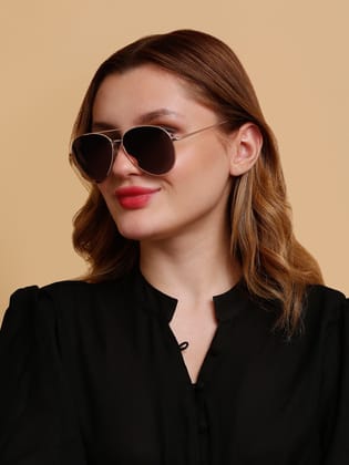 SUNNIES Large Full Frame Metal Aviator Solid Polarized Women Sunglasses-SNS-11719-C103
