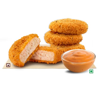 Crunchy Chicken Nuggets (4pcs)+Fiery Hell Dip.