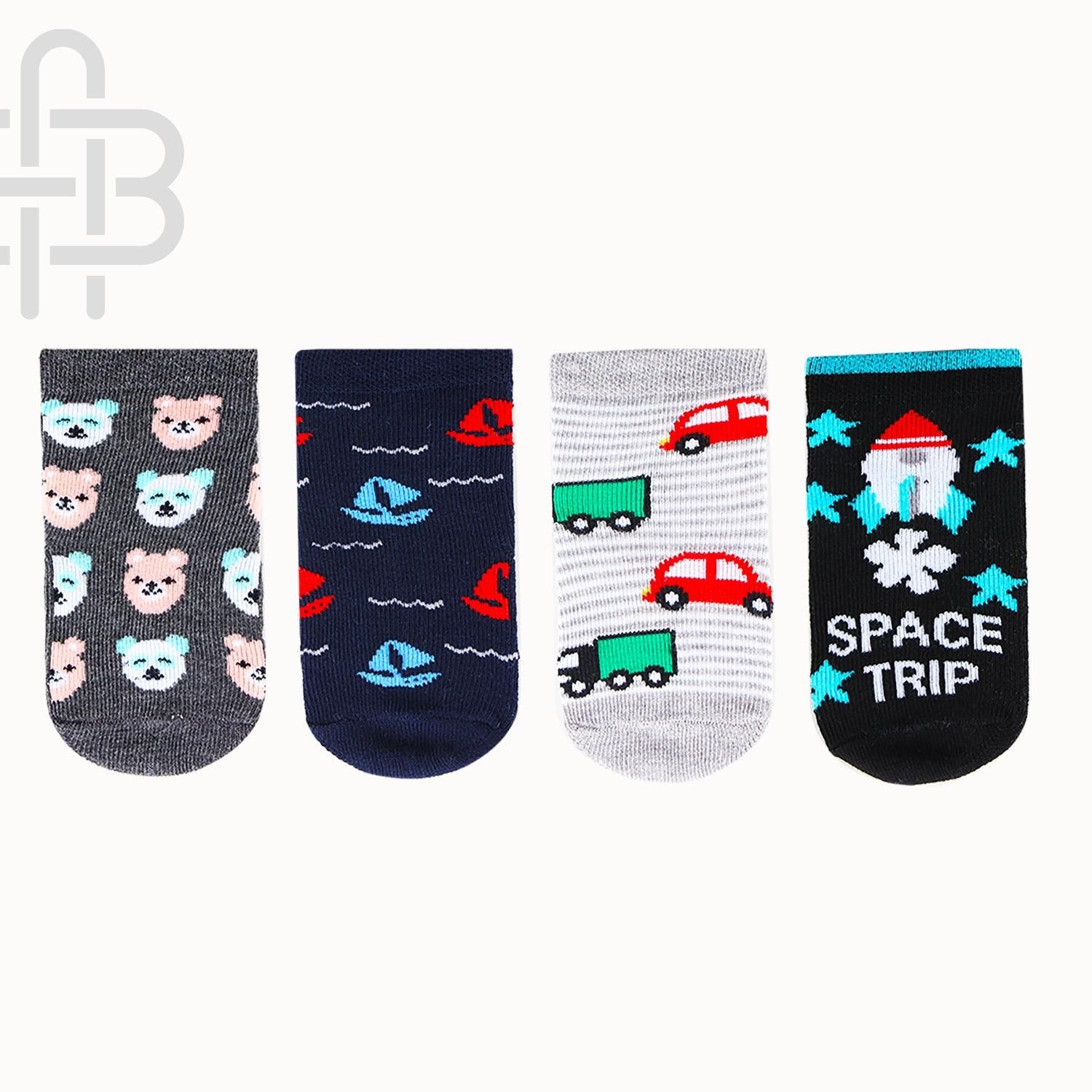Poochie Baby Socks - Pack Of 4 Assorted 6 - 12 Months