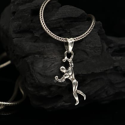 Exclusive design solid 925 sterling silver excellent unique body builder pendant unisex gifting pendant nsp653-Only Pendant