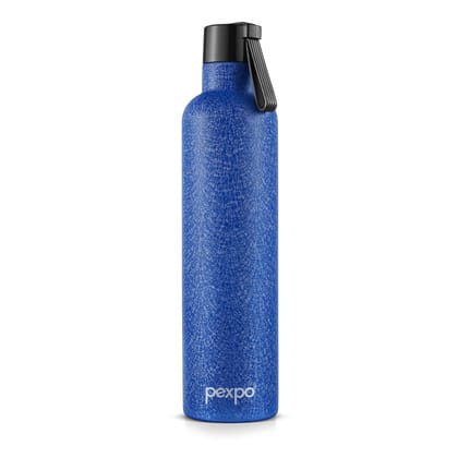 Pexpo Stainless Steel 24 Hrs Hot & Cold Vacuum Insulated Water ISI Certified Flask, 750 ml, Blue, Oslo | Eco-Friendly, Durable, ISI Certified