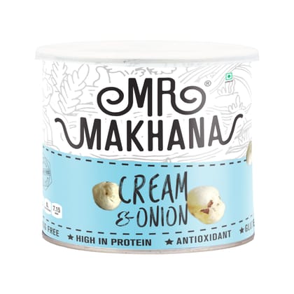 Mr Makhana Cream & Onion - 50 gm, Pack of 3