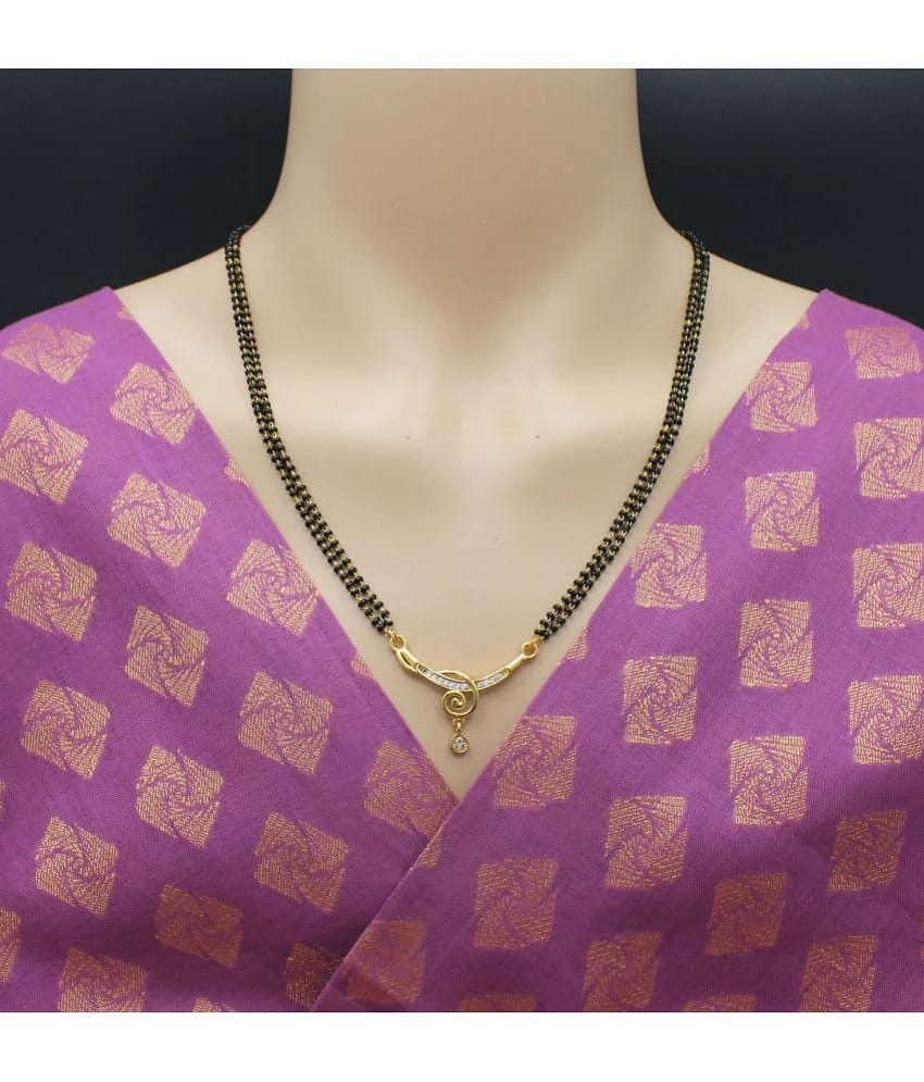 Soni jewellery Golden Mangalsutra Set ( Pack of 1 ) - Golden