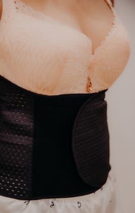 TCT Stick on Tummy Tucker Wrap - Black-M