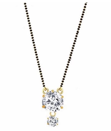 Soni Gold Plated Western Design Mangalsutra for Women (18 Inch) - Golden