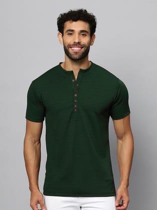Henley Neck Cotton T-shirt
