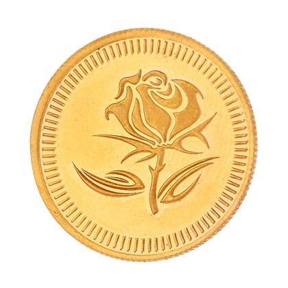 Sri Jagdamba Pearls 50 Gram 22Kt (916) Hall Marked Flower Gold Coin  by SRI JAGDAMBA PEARLS