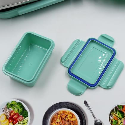 5366 Plastic Insulated Airtight Leak-Proof Lunch Box With small lunch box, Stainless Steel Plate for Office, School, Picnic