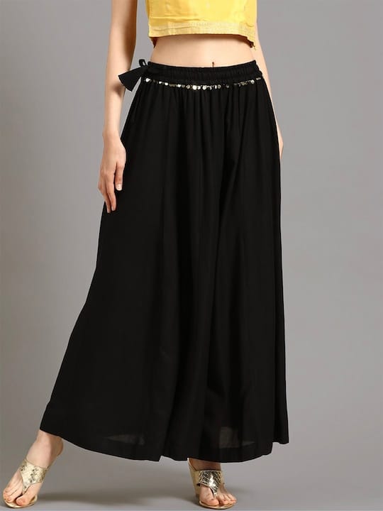 Women Flared Ethnic Palazzos
