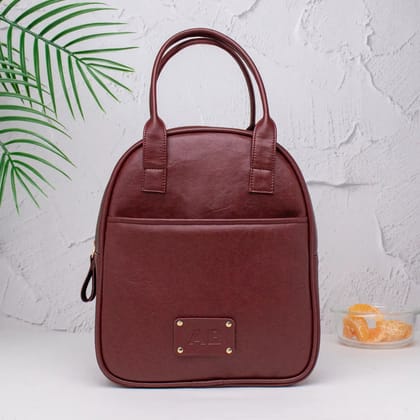 PERSONALISED TIFFIN BAG - MAROON-Maroon
