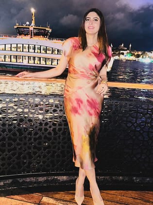Tie Dye Print Wrap Ruched Maxi Dress-Tie-dye / S