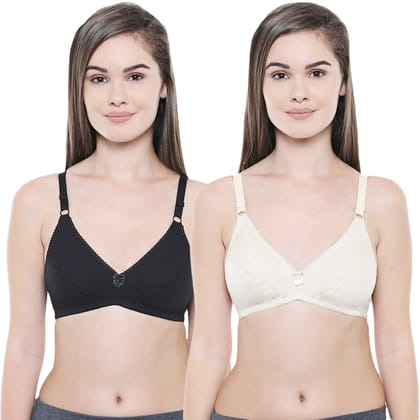 Bodycare Women Cotton Full Coverage Non Padded Regular Bra Pack - 2 E5507SB