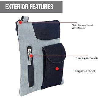 The Purani Jeans Girl's Sling Bag (Blue)